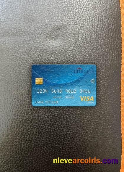 Italy Citibank visa classic card photolook